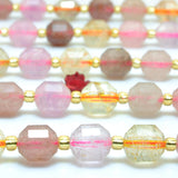 Strawberry Quartz Faceted Point Beads Bracelet