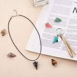 Stone Pendants Cone Spike Charm Cross Charm for DIY Bracelet