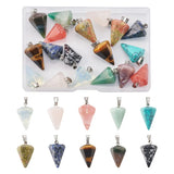 Stone Pendants Cone Spike Charm Cross Charm for DIY Bracelet