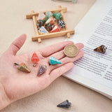Stone Pendants Cone Spike Charm Cross Charm for DIY Bracelet
