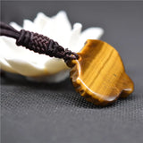 Tiger's Eye Beads Pendant Necklace - Jade Pendant Tiger Necklace Jewelry