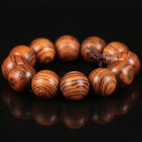 Wood Beaded Engraved Bracelet - Buddha Prayer Beads Bracelets