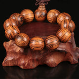 Wood Beaded Engraved Bracelet - Buddha Prayer Beads Bracelets