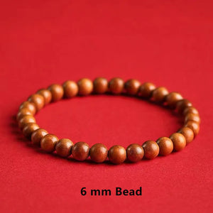 Natural Taishan Old Peach Wood Cinnabar Flower Bracelet Hand String