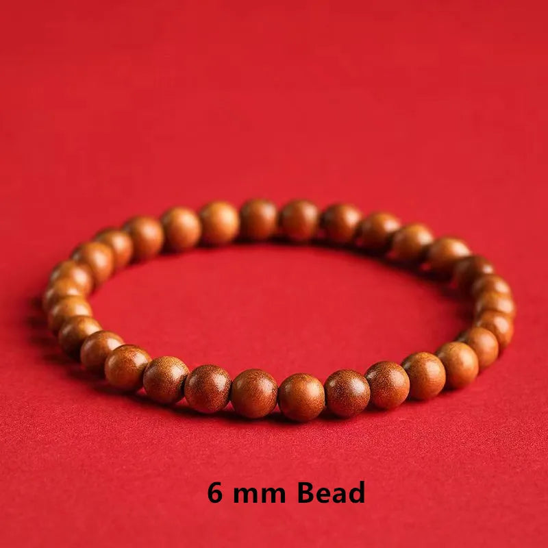 Natural Taishan Old Peach Wood Cinnabar Flower Bracelet Hand String