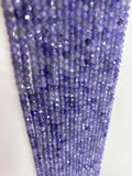 Natural Tanzanite Faceted Gemstone Bead 5A2mm-4mm Roundel for Jewelry Making