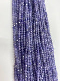 Natural Tanzanite Faceted Gemstone Bead 5A2mm-4mm Roundel for Jewelry Making