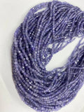 Natural Tanzanite Faceted Gemstone Bead 5A2mm-4mm Roundel for Jewelry Making