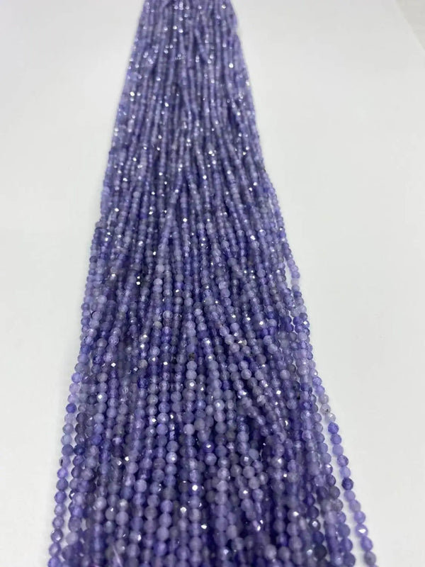 Natural Tanzanite Faceted Gemstone Bead 5A2mm-4mm Roundel for Jewelry Making