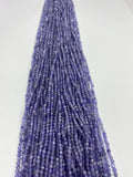 Natural Tanzanite Faceted Gemstone Bead 5A2mm-4mm Roundel for Jewelry Making