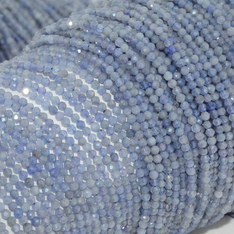 Natural Tanzanite Faceted Round Beads 2.2mm