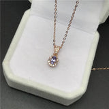 Natural Tanzanite 925 Silver Lady Pendant