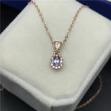 Natural Tanzanite 925 Silver Lady Pendant