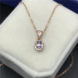 Natural Tanzanite 925 Silver Lady Pendant
