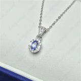 Natural Tanzanite 925 Silver Lady Pendant