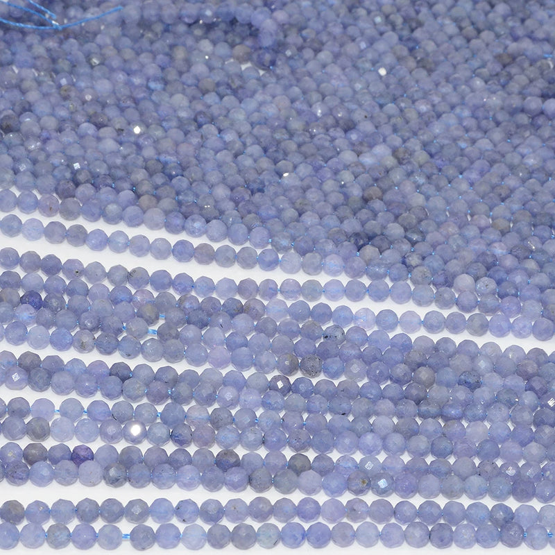 Natural Tanzanite Faceted Round Beads 4mm