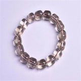 Natural Tea Crystal Bracelets Beads Size 12mm Single Lap Hand String Jewelry