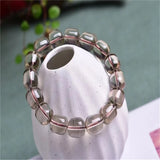 Natural Tea Crystal Bracelets Beads Size 12mm Single Lap Hand String Jewelry