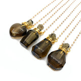 Tea Crystal Perfume Necklace Charm Aromatherapy Bottle Pendant