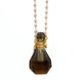 Tea Crystal Perfume Necklace Charm Aromatherapy Bottle Pendant
