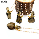 Tea Crystal Perfume Necklace Charm Aromatherapy Bottle Pendant