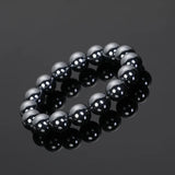 Natural Terahertz Bead Healing Balance Bracelet Pain Relief Men's Gift