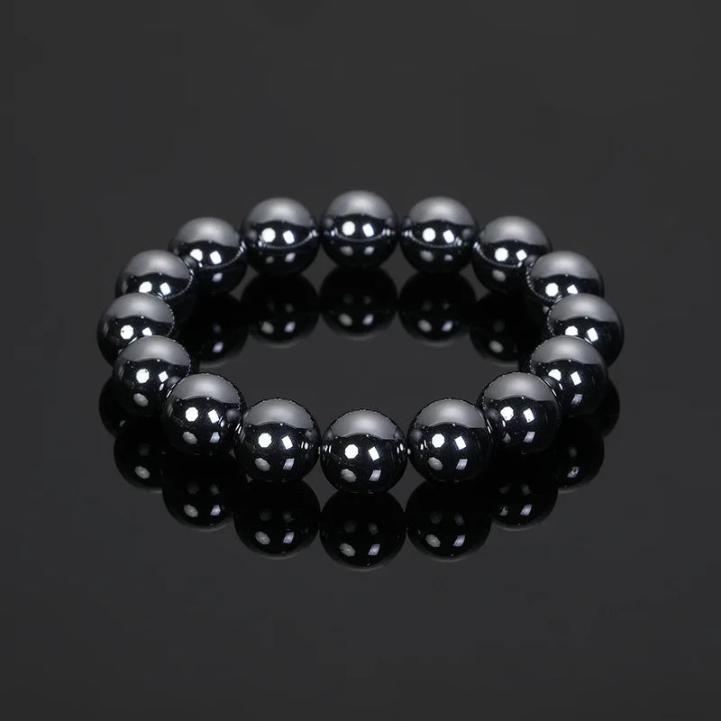 Natural Terahertz Bead Healing Balance Bracelet Pain Relief Men's Gift