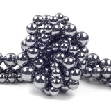 Natural Terahertz Round Loose Spacer Beads 4/6/8/10mm