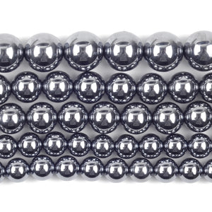 Natural Terahertz Round Loose Spacer Beads 4/6/8/10mm
