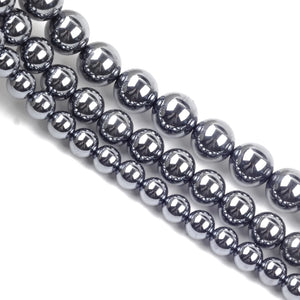 Natural Terahertz Round Loose Spacer Beads 4/6/8/10mm