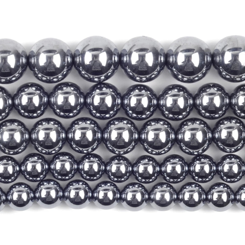 Natural Terahertz Round Loose Spacer Beads 4/6/8/10mm