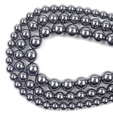 Natural Terahertz Round Loose Spacer Beads 4/6/8/10mm