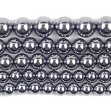 Natural Terahertz Round Loose Spacer Beads 4/6/8/10mm