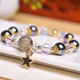Terahertz Round Rock Crystal 8mm Bracelet