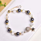 Terahertz Round Rock Crystal 8mm Bracelet