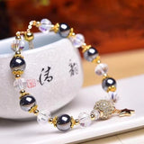 Terahertz Round Rock Crystal 8mm Bracelet