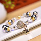 Terahertz Round Rock Crystal 8mm Bracelet