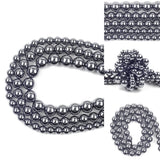 Natural Terahertz Stone Beads Round Spacer 6 8 10mm