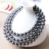 Terahertz Wave 3-Lap Bead Bracelet 6mm AAAAAA