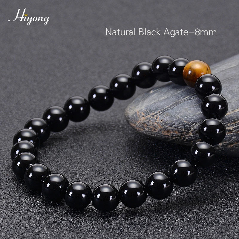 Agates Tiger Eye Bead Stone Bracelet Men's Rope Bracelet