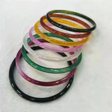 Handcarved Agate Bangle Bracelets for Women