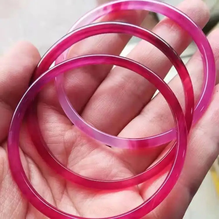 Handcarved Agate Bangle Bracelets for Women