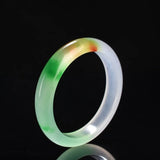 Natural Three Jade Bangle Bracelet Hand-Carved Charm Jewelry Accessories Amulet