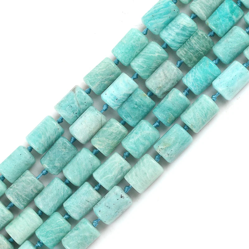 Rutilated Quartz Stone Beads Cylinder DIY Charms Bracelet