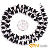 Natural Tibet Agates Faceted Round Beads 15 inch Strand