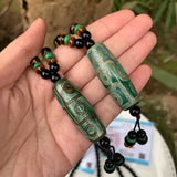 Tibet DZI Necklace Nine Eyes Tianzhu Agate Pendant High Quality