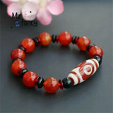 Natural Tibet Dzi Agate Bracelet Retro Style Men Women Charm Jewelry