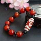 Natural Tibet Dzi Agate Bracelet Retro Style Men Women Charm Jewelry