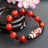 Natural Tibet Dzi Agate Bracelet Retro Style Men Women Charm Jewelry
