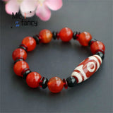 Natural Tibet Dzi Agate Bracelet Retro Style Men Women Charm Jewelry